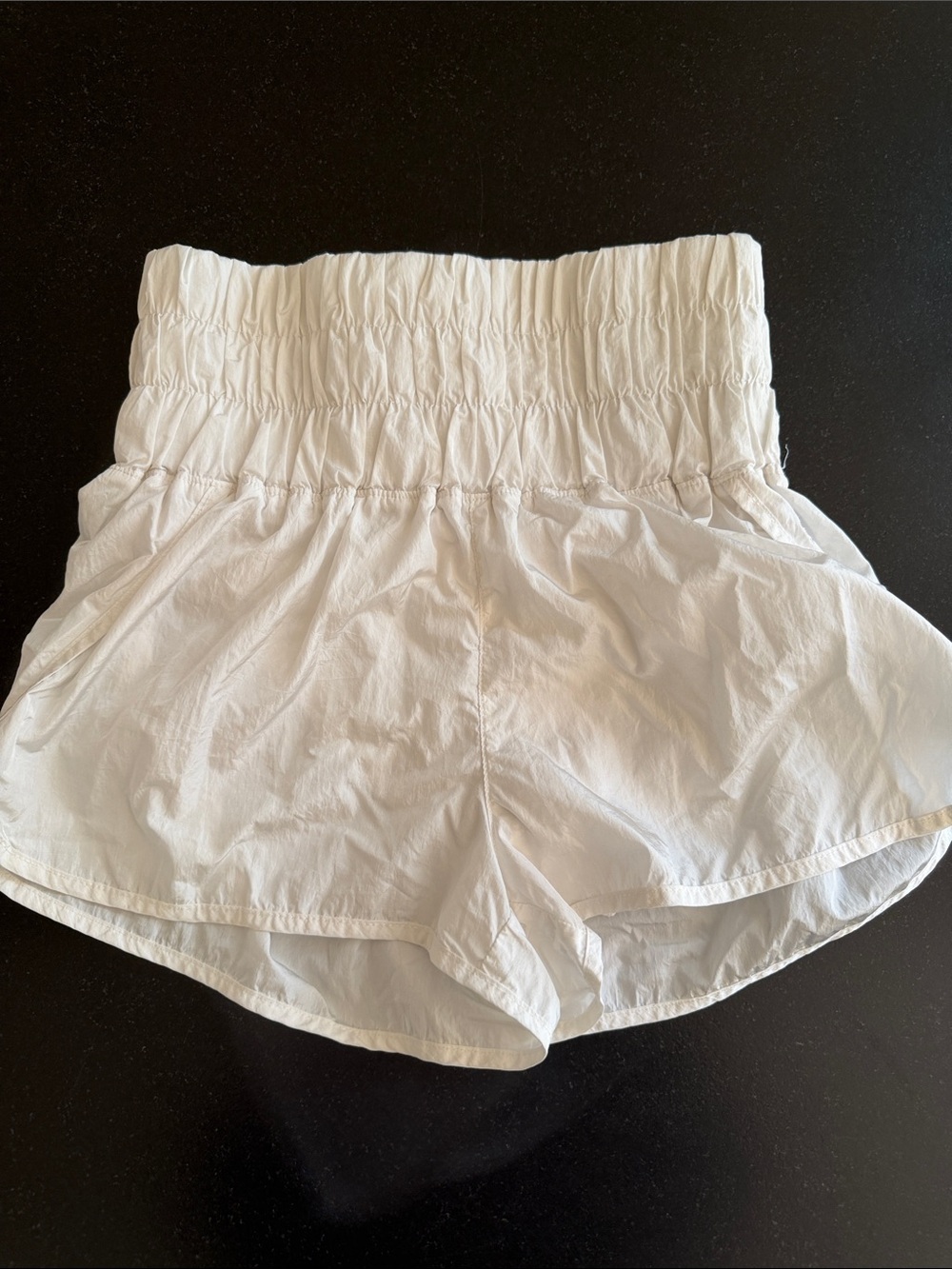 Free people Women's High-Waist White Elastic Waist Shorts- small